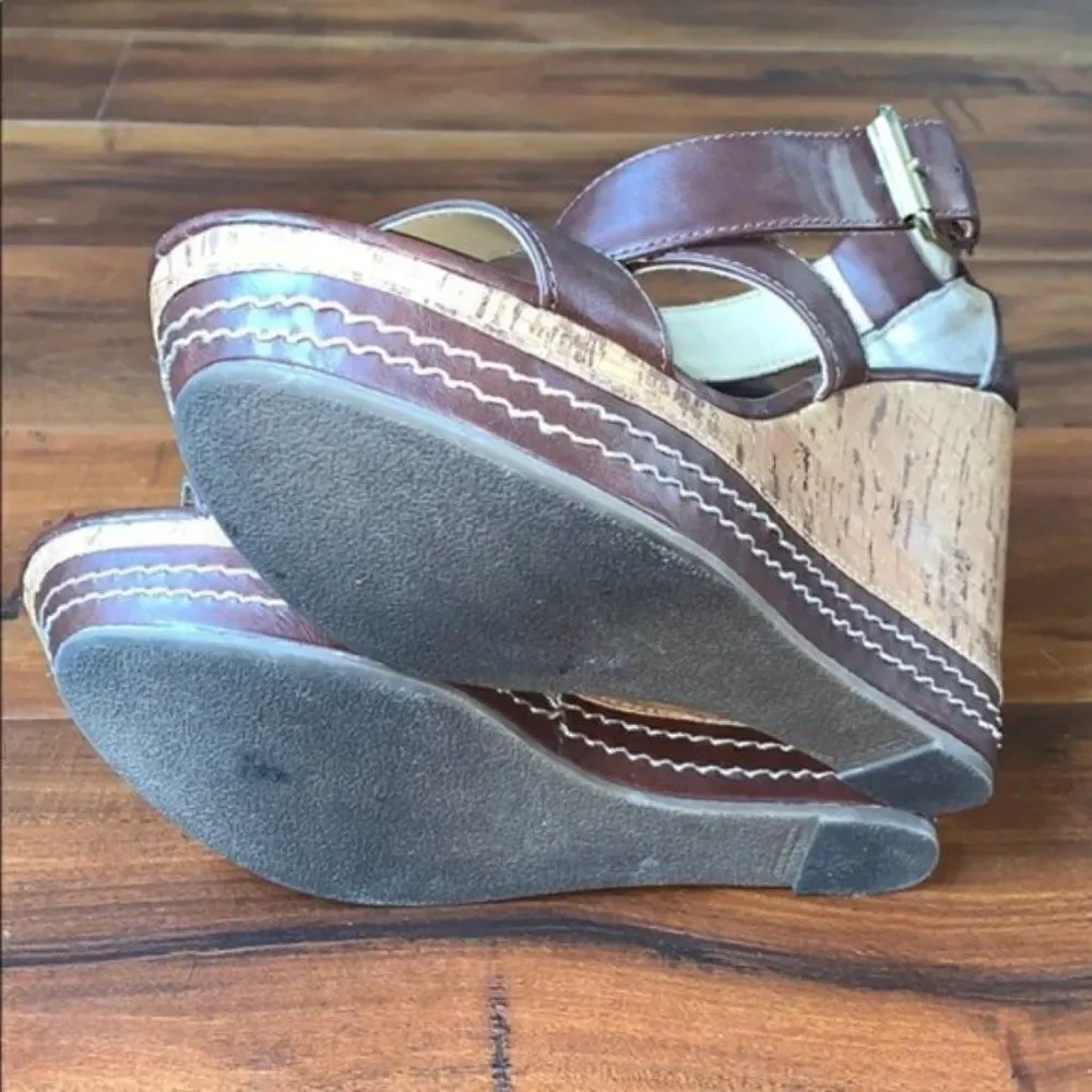 𝅺SHANGHAI Wedge Cork Sandals - Report Shoes